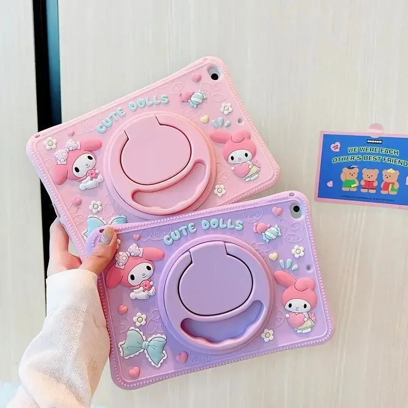 Cartoon Melody Stand Tablet Silicone Protective Case