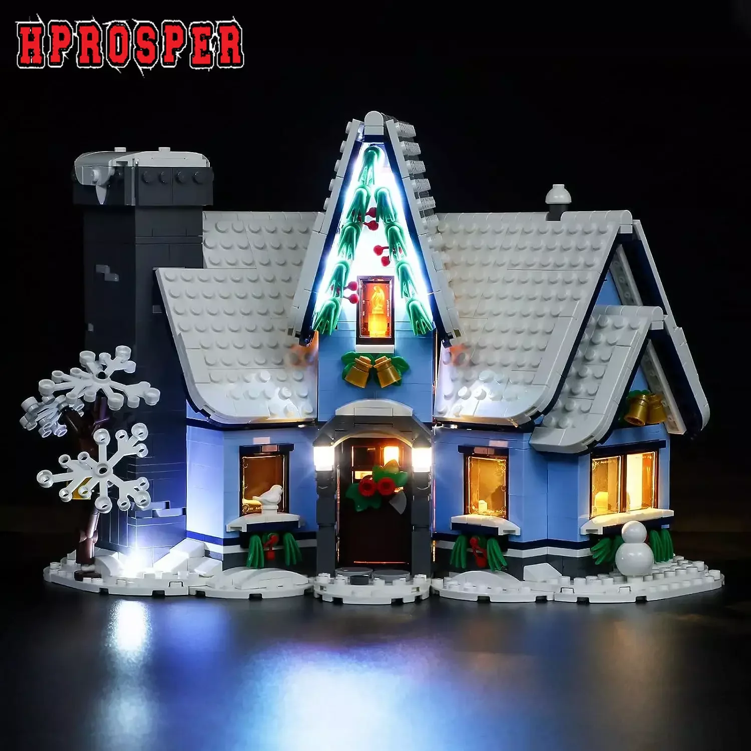 Hprosper Led Telecomando Luce Per 10293 Creator Expert Lampada Decorativa Da Visita Di Babbo Natale (Non Includere Blocchi Di Costruzione Lego)