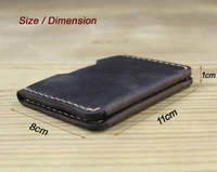 Luxury Handmade Genuine Leather Card Wallet Men Credit Card holder Women ID Sleeve Name Card Holder Cowhide Business Card Case 2