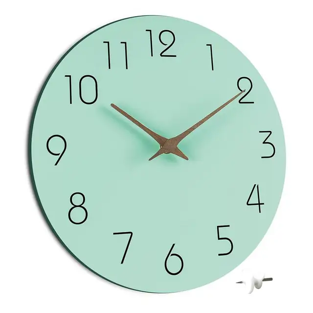 1 Set 10 Inch Digital Clock with Hook Nonticking Silent Living Room