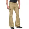 2024 New Fashion Men's Retro Flare Pants, Solid Color Mid-Rise Trousers Casual Classic 70s Bell Bottom 5