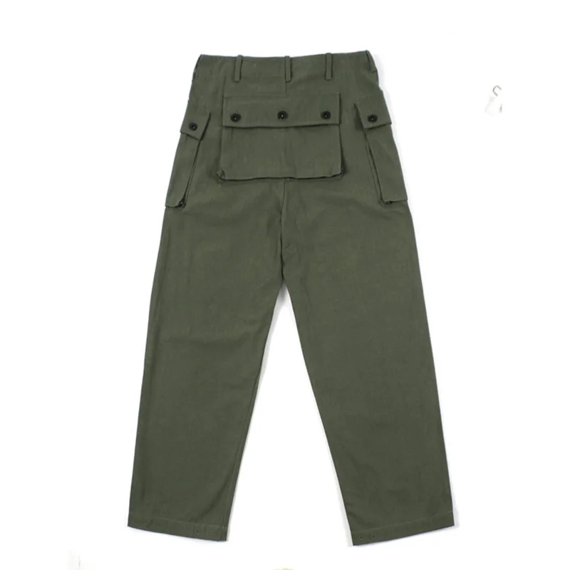 USMC HBT 바지, 미국 육군 제 2 차 세계 대전 해병대, 빅 포켓 야외 등반, 남성 캐주얼 바지, 헤링본 작업복