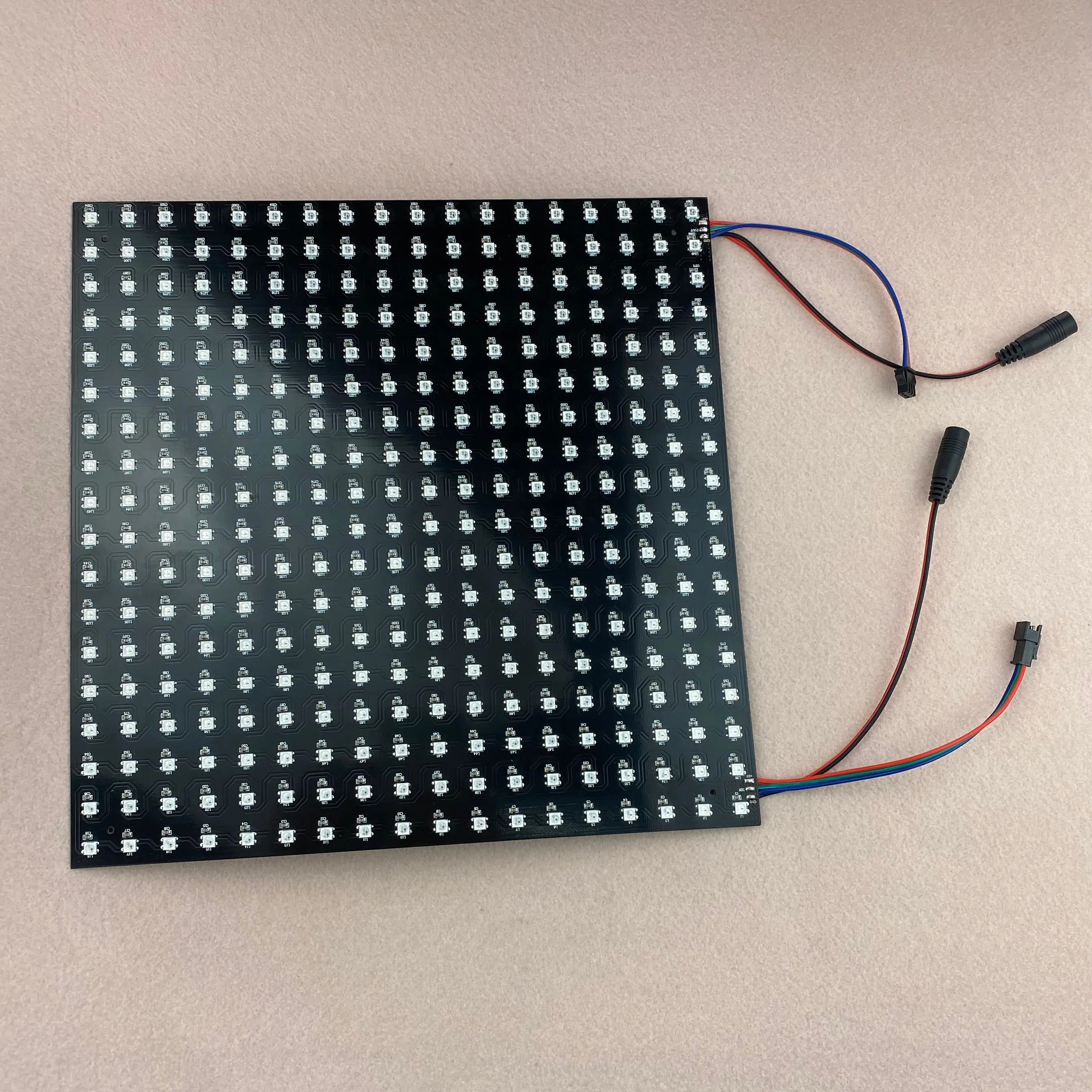 P16.6mm WS2812B 18*18픽셀 LED 디지털 리지드 패널 조명, 크기:30cm*30cm, DC5V 입력