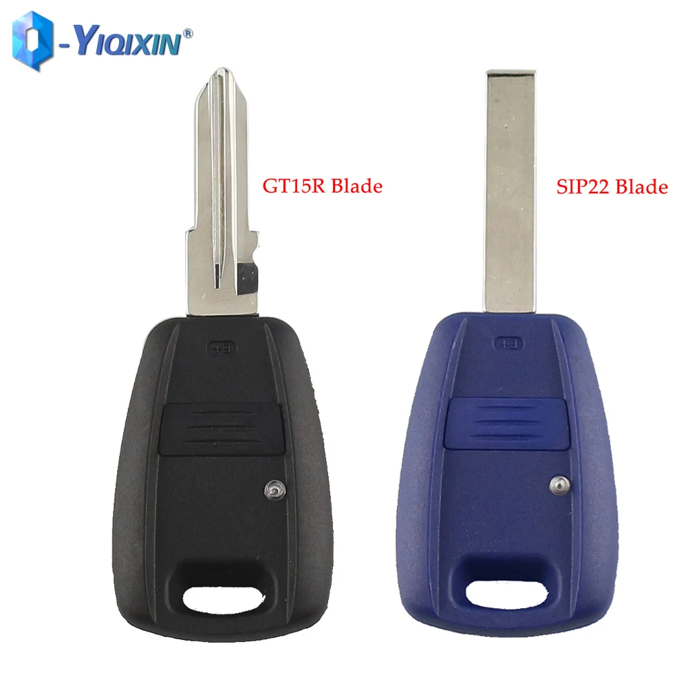 YIQIXIN Transponder Fob Case Cover For Fiat Doblo Punto Bravo Blue Black SIP22 GT15R Blade Replacement Car Auto Key Remote Shell yiqixin ews system car remote control key for old bmw mini cooper s r50 r53 2005 2006 2007 fob shell 315 433mhz hu92 uncut blade