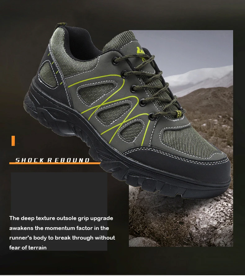 Description Picture 6 of itemOulylan Men's Hiking Shoes Outdoor Shoes Wear-resistant Men Trekking Walking Hunting = Sneakers Comfortable Running Shoes