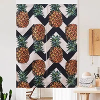Southeast Asia Wind Cotton Linen Fabric Door Curtain Half Curtain Partition Entrance Curtain Decor Hanging Fruit Series 1
