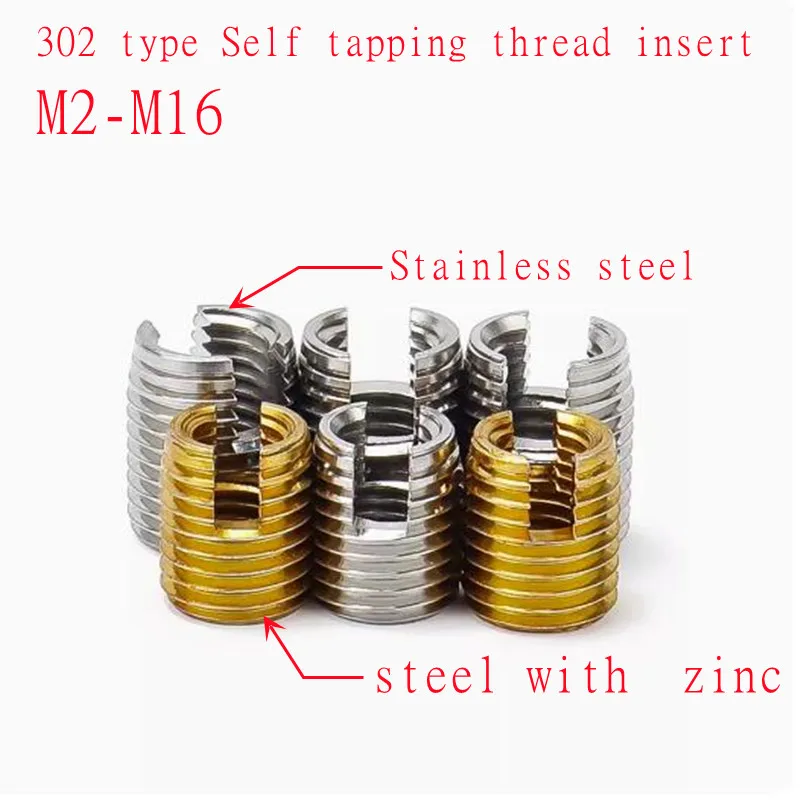 1-10pcs-M2-To-M16-Galvanized-Stainless-Steel-Threaded-Inserts-Metal ...