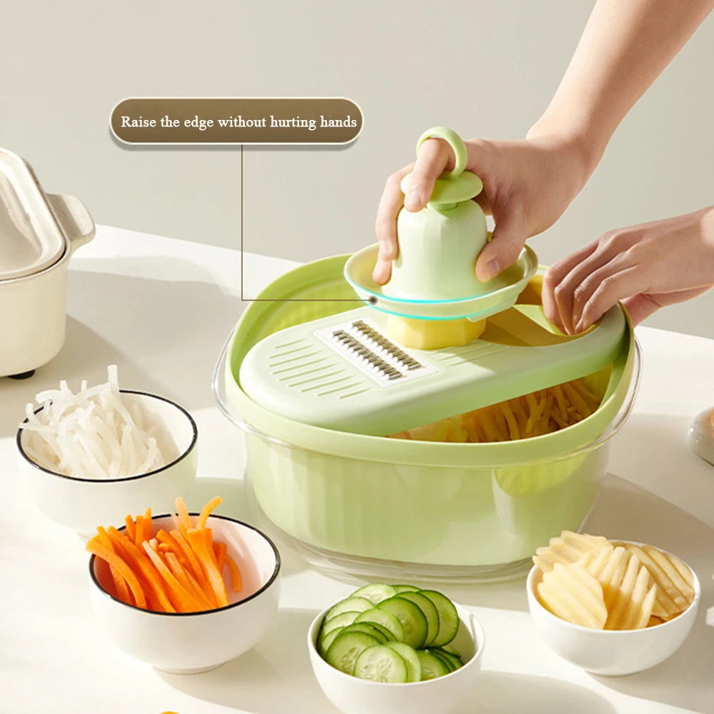 Multifunctional Shredder With Hand Protector Manual Wear Resistant Veggie Cutter For Carrots Radish Utensils for Kitchen Gadgets
