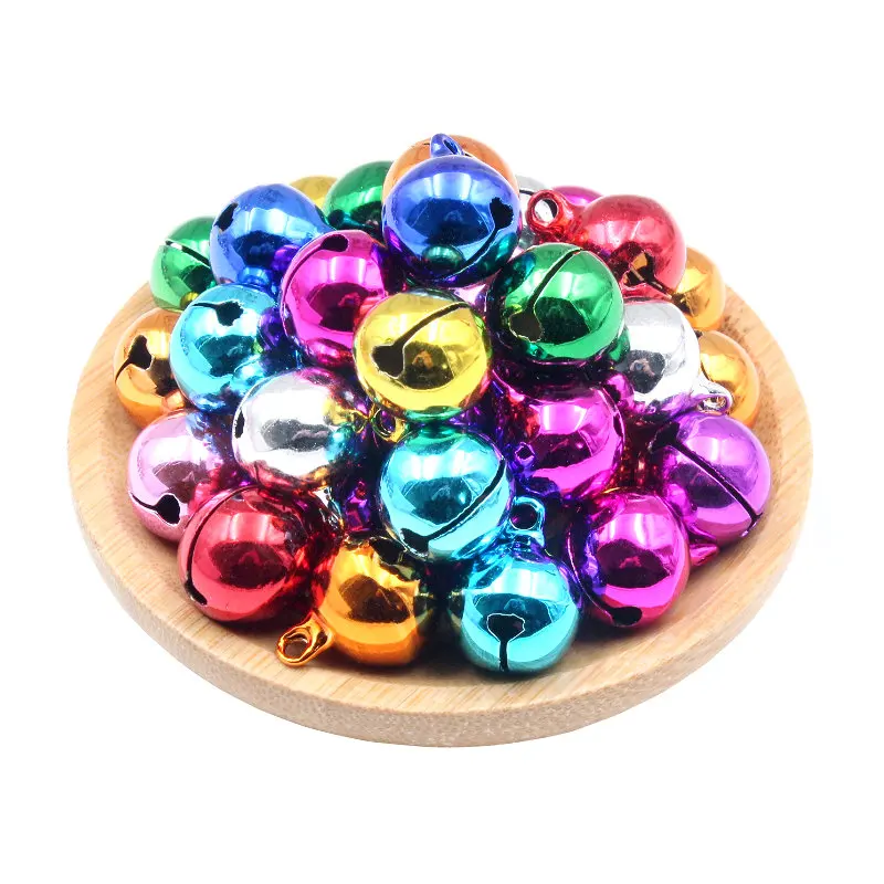 

15Pcs Matte Bells Jingle Ball Copper Beads For DIY Earrings Craft Needlework Decor Christmas New Year Ornaments Small Pendant