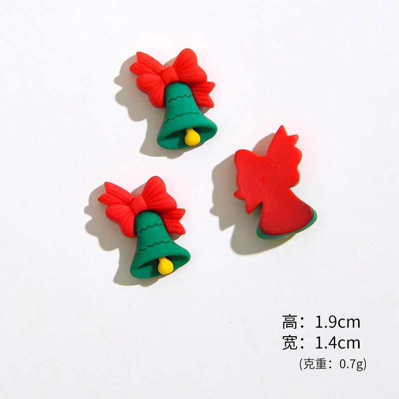 Cute Mini Cartoon Christmas Series Resin Figurine Crafts Flatback Cabochon Ornament Jewelry Making Hairwear Accessorie 20Pcs