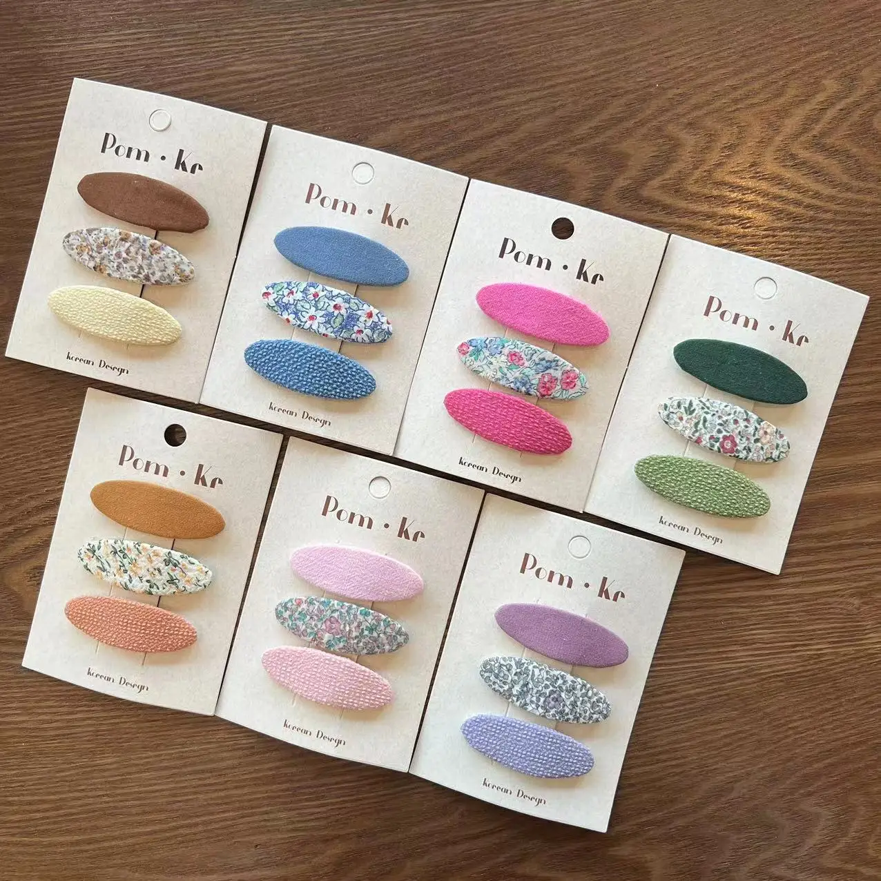 Koreanische BB-Clips aus geblümtem Kinderstoff: Handgefertigte süße Haaraccessoires – sanft auf dem Haar, schmale Haare, vielseitig einsetzbar für alle Frisuren! – Detail 5