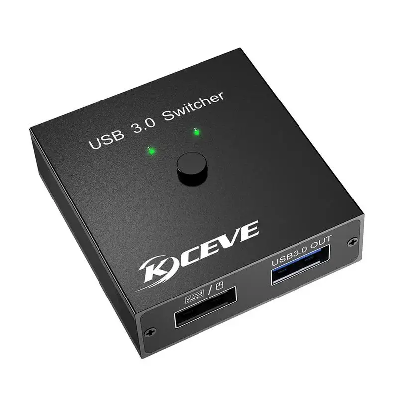 

USB Switch Selector Switch Adapter For 2 PC Sharing 2 USB Devices One-Button With 2 USB Cables USB Switcher For 2 Computers