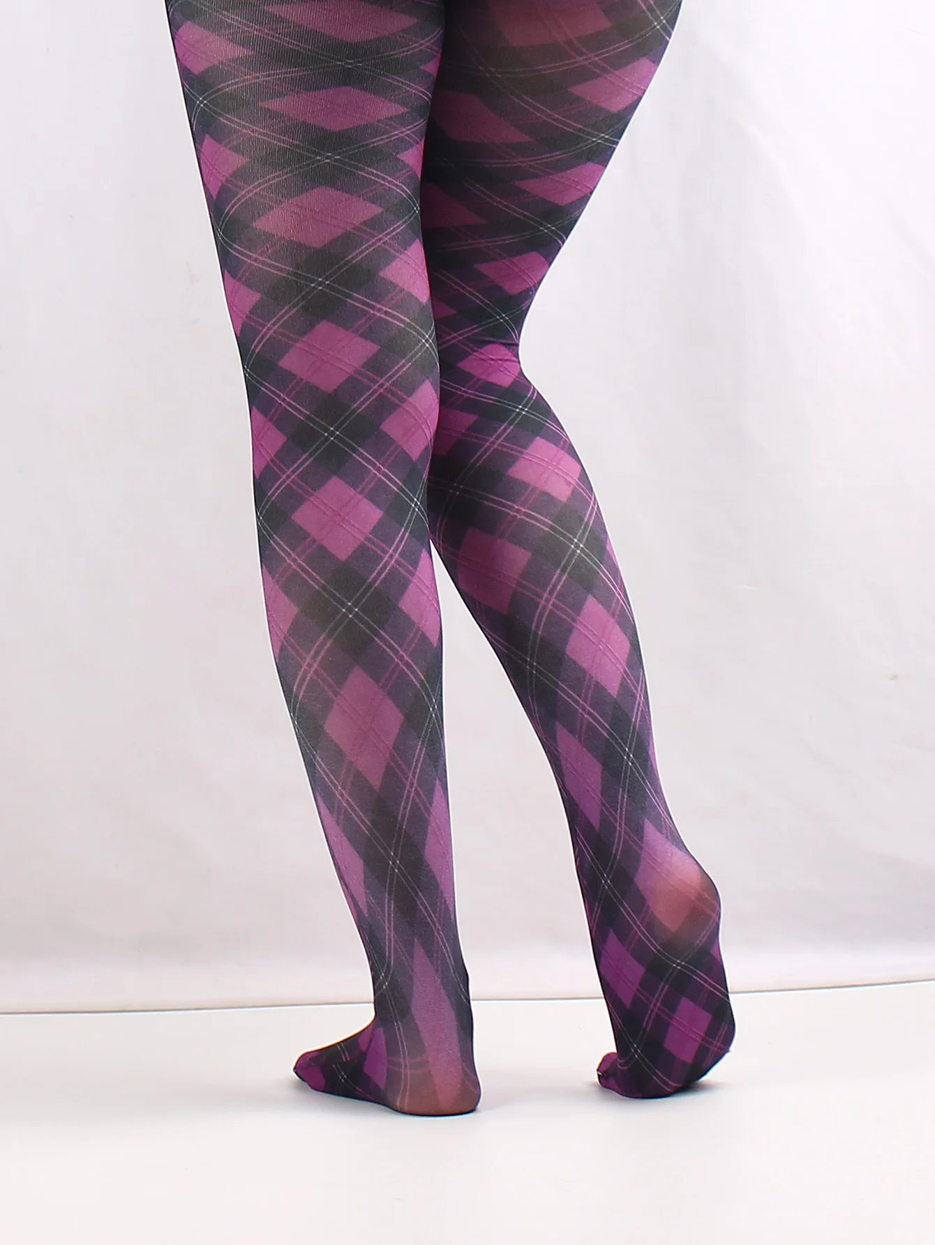 Muster gedruckt Retro Strumpfhosen für Frauen 17 Stil Muster Strumpfhosen weiblichen Frühling neue Stern Gitter lange Socken Farbe Strumpfhosen – Detail 11