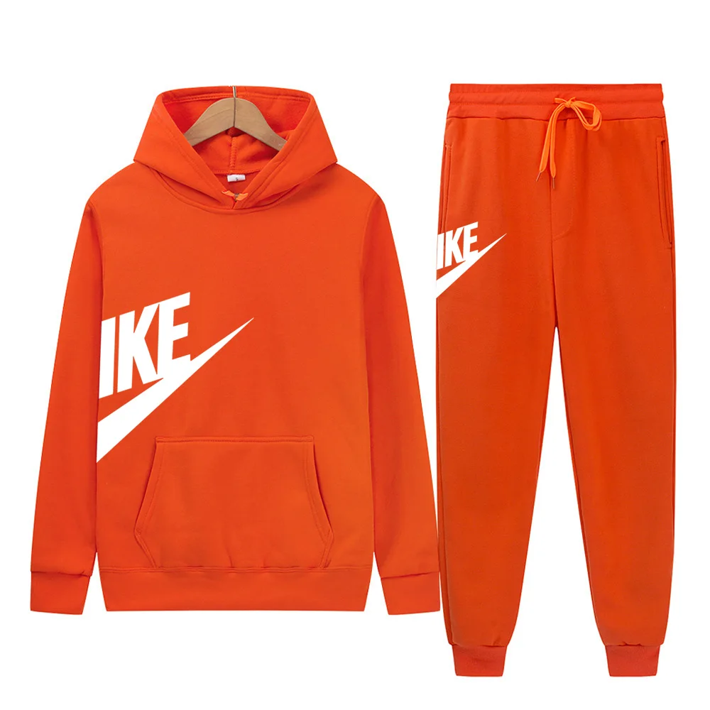 Classic brand sportswear men's set, long sleeved pullover and jogging pants, 2-piece set, fitness running suit, sportswear, Mal