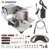 Tungfull Belt Sander Machine 220v DIY Sander Polisher Polishing Grinding Machine Mini Belt Grinding Machine Tool with 10PCS Belt 1