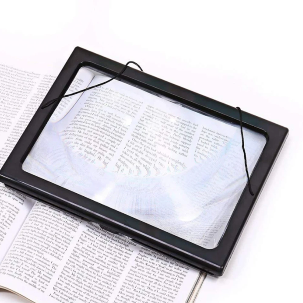 

Read Full Page Optical Magnifier Foldable LED Lens Desk Magnifying Glass Black