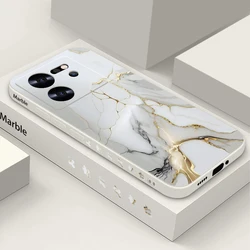 Elegant Marble Lanyard Silicone Phone Case for Redmi Note14 ProPlus (A405 White)
