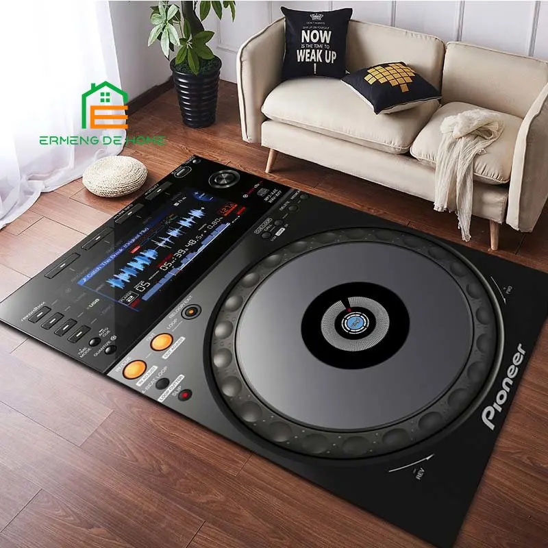 Vinyl Disc Player Pattern Rug for Bedroom Living Room Carpet for Kitchen Floor Mats Home Decor Non-Slip Floor Pad Rug 15 Sizes 4