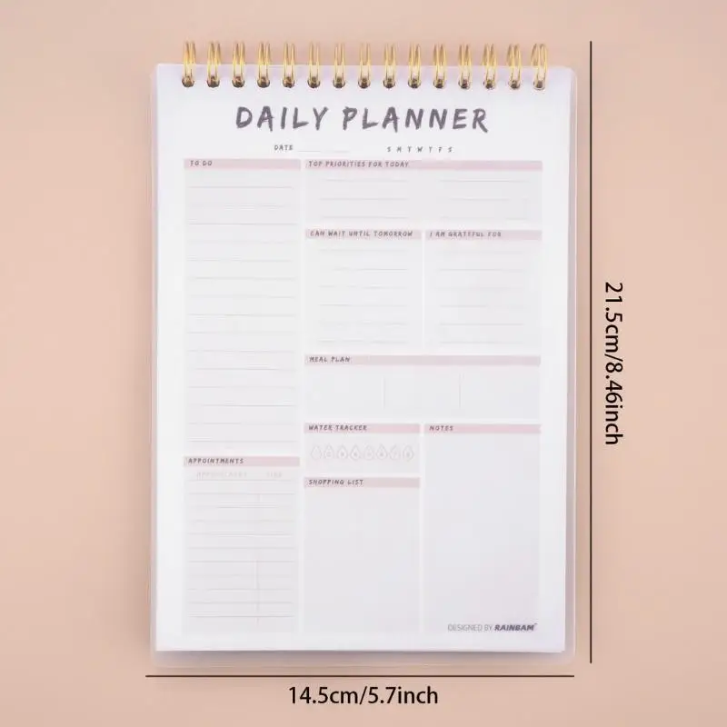 A5 To Do List Notepad Undated Daily Planner Notebook 50 Sheet Stationery Teacher Gift Diary Campus Agenda Office Supplies
