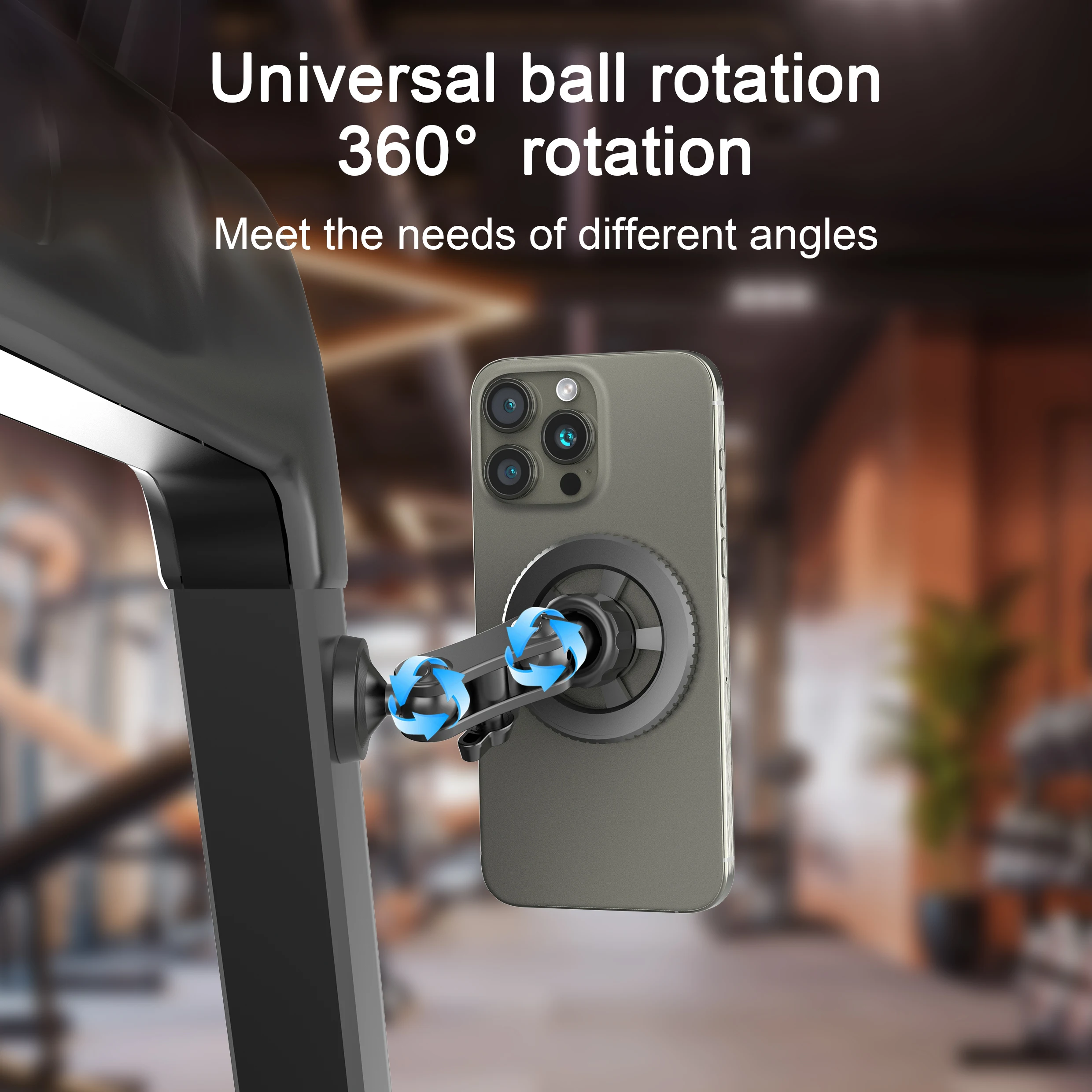 360° Adjustable Magnetic Phone Holder with Dual Ballhead and Magnet Base