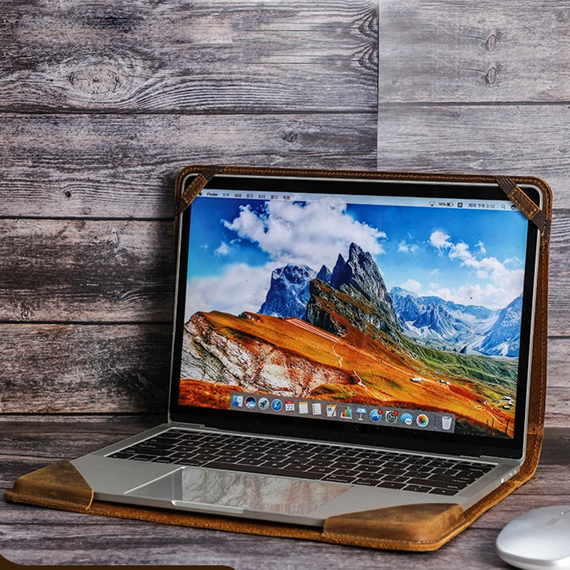 

Business Real Leather Protect Case For Apple Macbook Air 13.3 Laptop Sleeve Protection Cover For Macbook pro 13.3 Notbook Cover