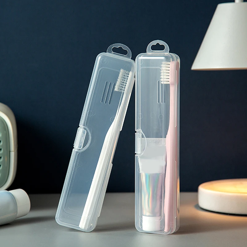 1PC Toothbrush Box Transparent Organizer Case Travel Portable Toothbrush Holder Plastic Toothpaste Box Storage Container toothbrush holder toothbrush case toothbrush storage box
