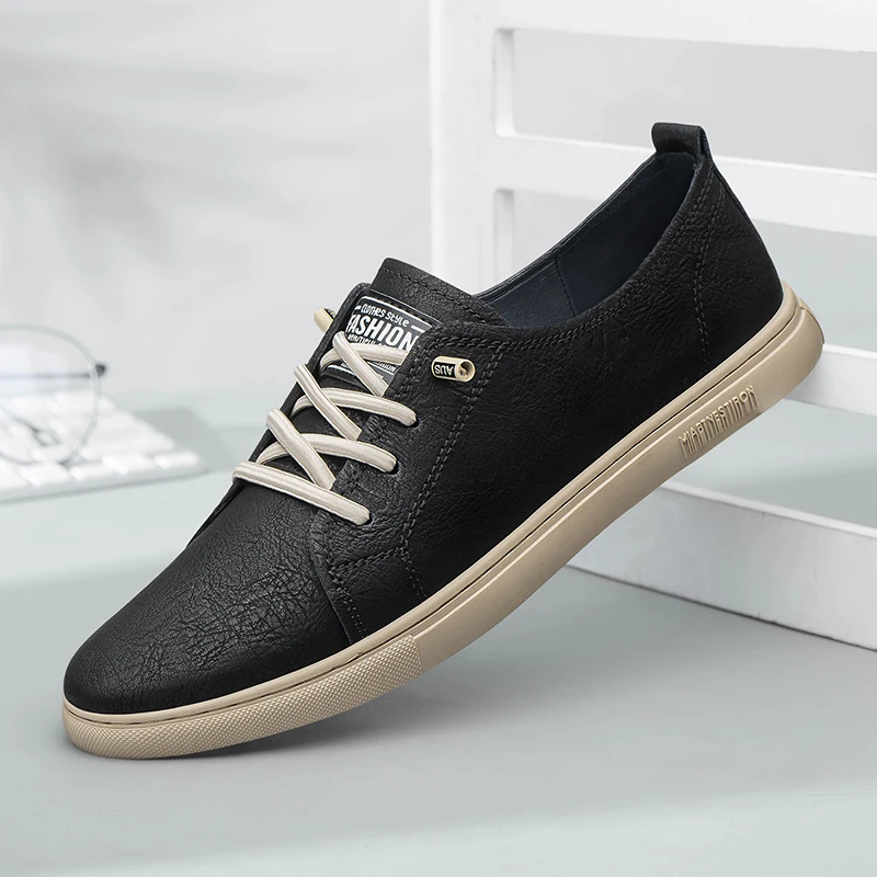 

Genuine Leather Mens Casual Shoes 2023 New Lace Up Oxford Designer Shoes Outdoor Breathable Sneakers Dress Shoes Plus Size 36-47