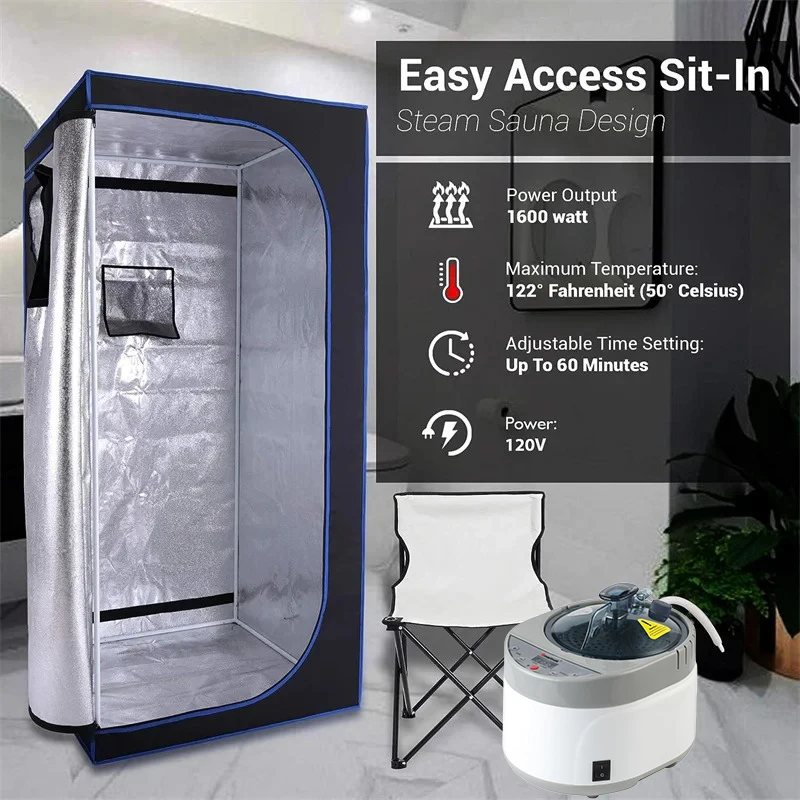 Description Picture 5 of itemFull Size Personal Steam Sauna Set for Home, Portable 1 Person Full Body Steam Spa for Relaxation, Detox Therapy