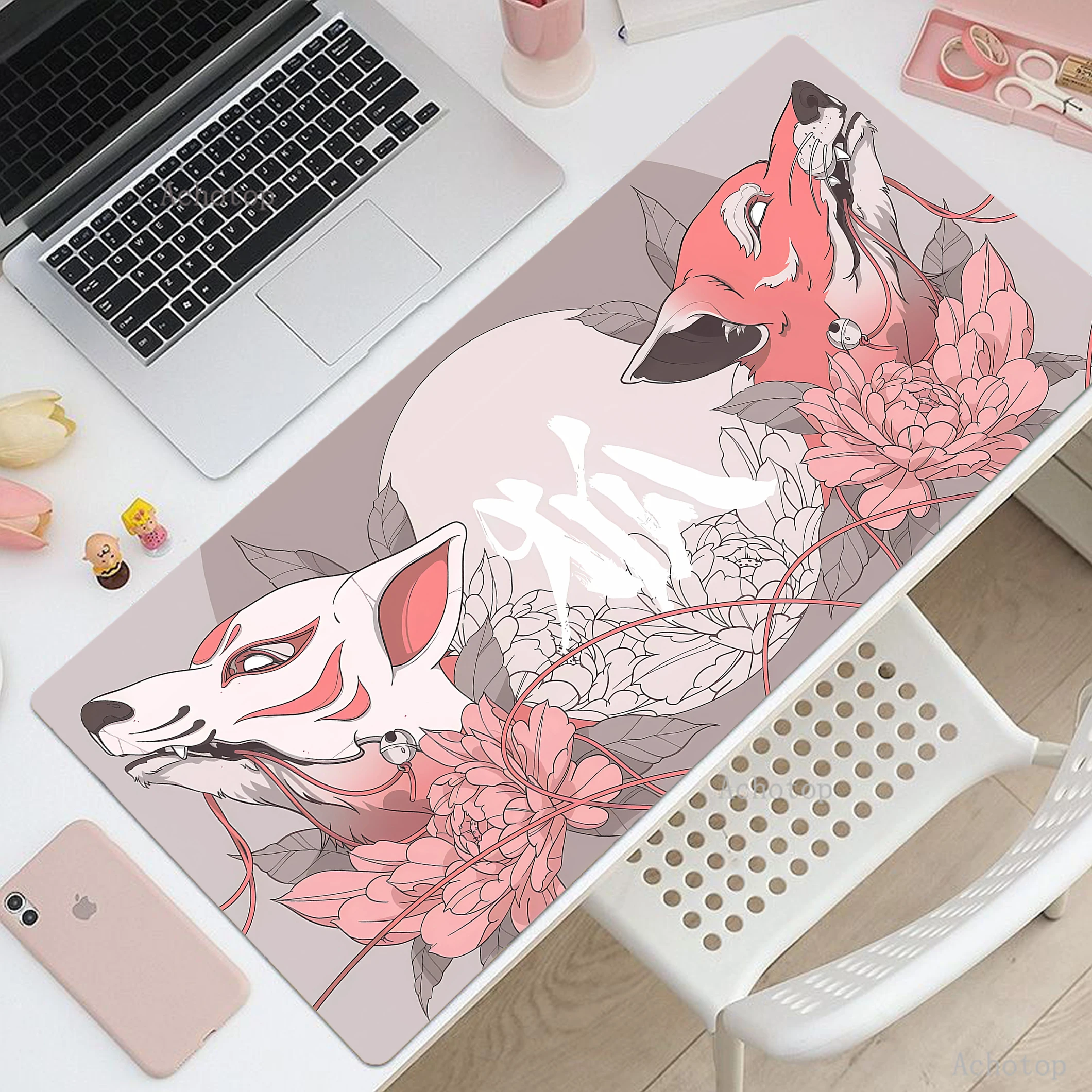 

Large Pink Fox Mouse Pad Snake Gamer Mousepad XXL 1000x500mm Anti-slip Rubber Mouse Mat Computer Game Desk Mats Pc Keyboard Pads