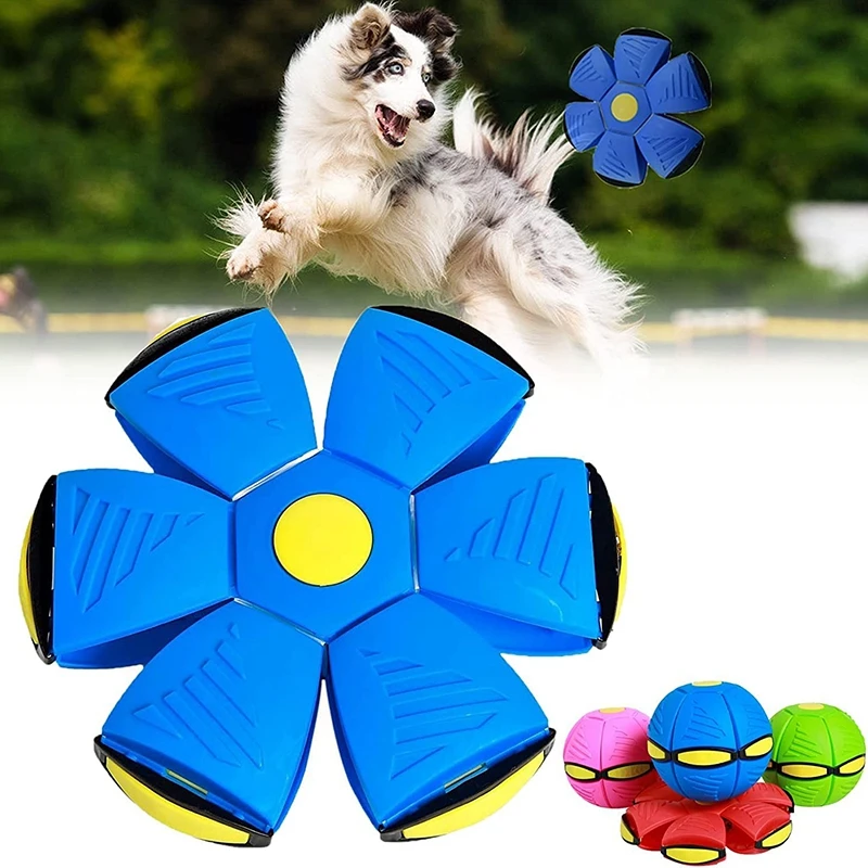 

Interactive Flying Saucer Ball Dog Toys Magic Funny Pet Toy Flying Saucer Outdoor Dog Training Toy Pelota Perro Dogs Accessoires