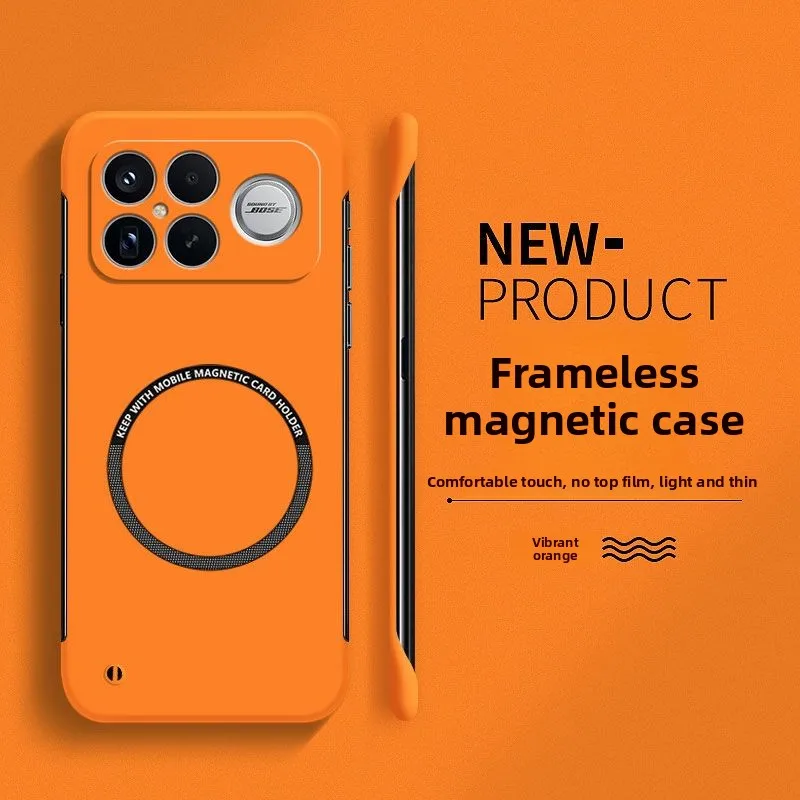 Fashion Slim Frameless Colorful Magnetic Anti-Drop Phone Case
