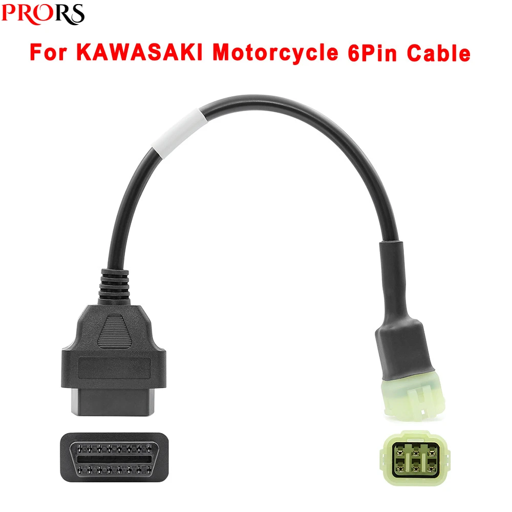Obd A 6 Pin Per Kawasaki Moto Plug Cable Diagnostic Cable Scanner Obd2 16 Pin Adapter