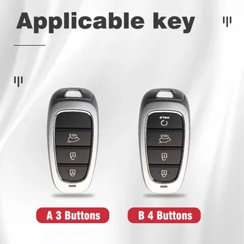 Custodia per chiave auto in lega di zinco Shell per Hyundai Sonata Tucson NX4 Santa Fe custodia portachiavi portachiavi portachiavi 2020 2021 2022 - Custodia per chiave auto in lega di zinco Shell per Hyundai Sonata Tucson NX4 Santa