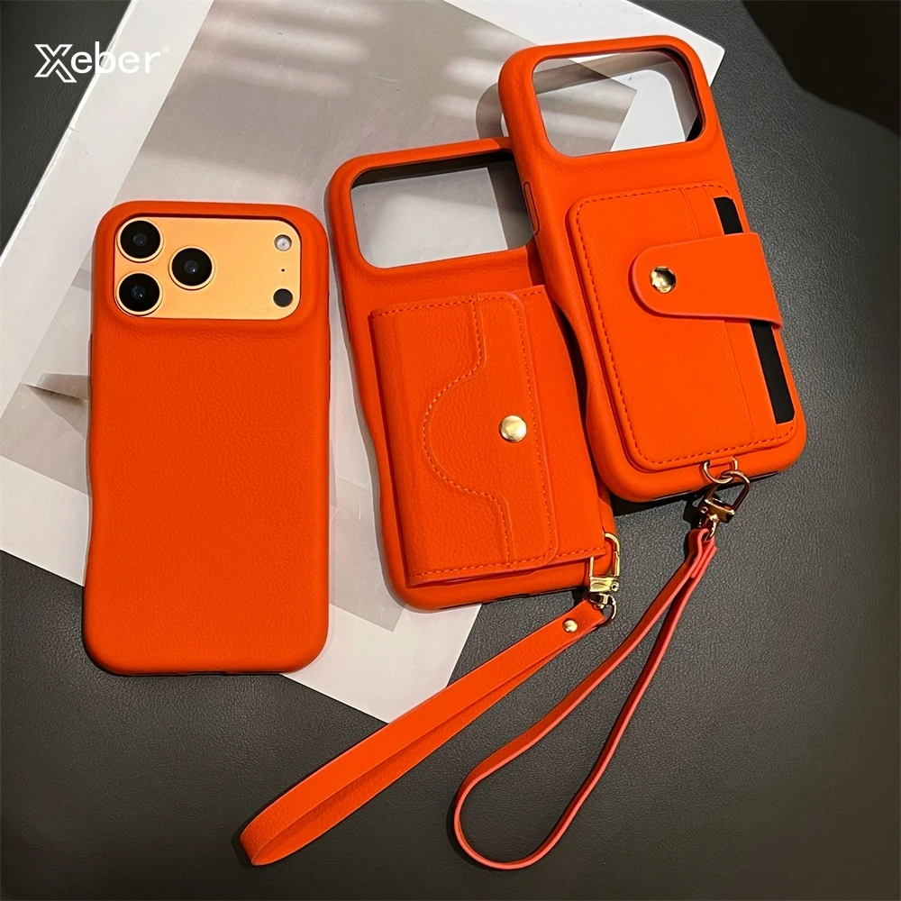 Vintage Leather Card Slot Wallet and Shockproof Phone Case Cover
