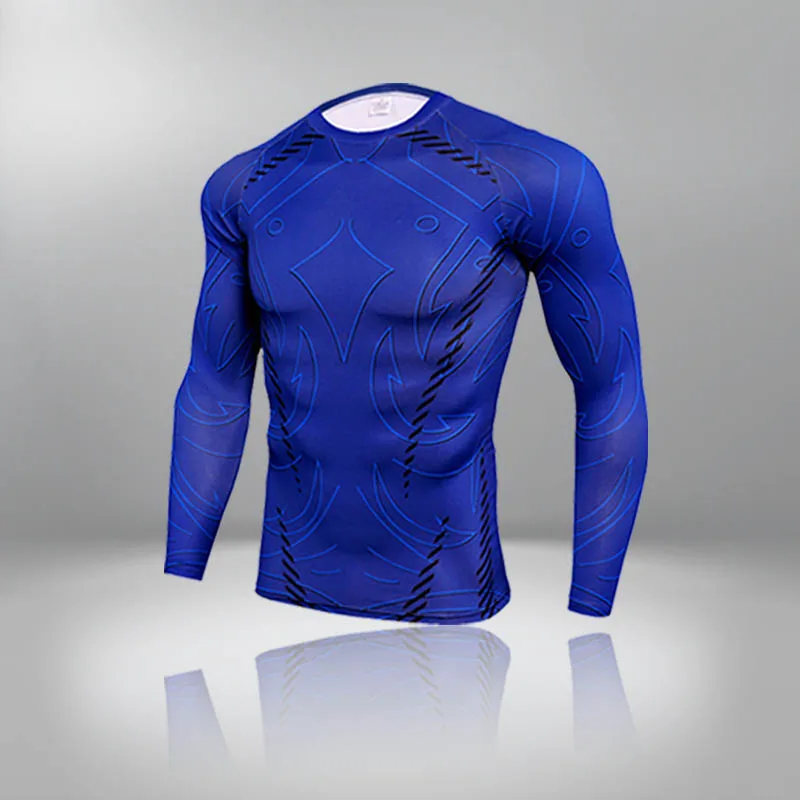 

Quick Drying Ski Underwear Men's Tracksuit Thermal Sports Shirt Fitness Slim Men Compression Underwear First Layer Long