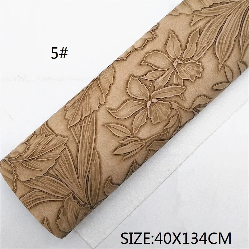 テラヘルツ加工・犬用花柄エンポス加工の合成皮革首輪M