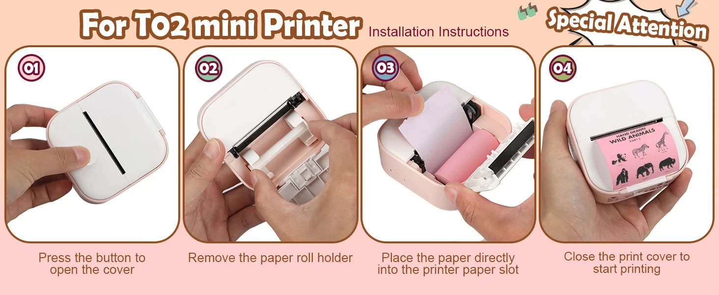 Description Picture 2 of itemTransparent Adhesive Thermal Sticker Paper for M02/T02/M02 Sticker Photo Printer and 57mm Width Print Mini Pocket Printer Camera