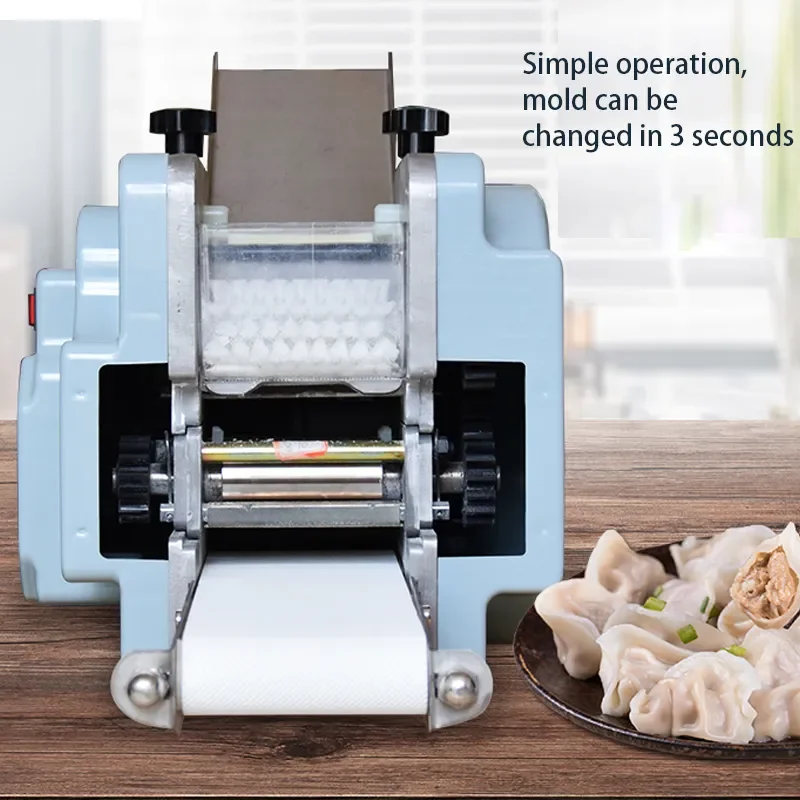 110V / 220V Dumpling Wrapper Maker Machine Commercial Fresh Pasta Equipment Dough Roller Machine Wonton Skin Press Round Square itop msp 15 manual dough sheeter dumpling wonton wraps noodles croissant french bread bakery equipment 0 5 15mm thickness