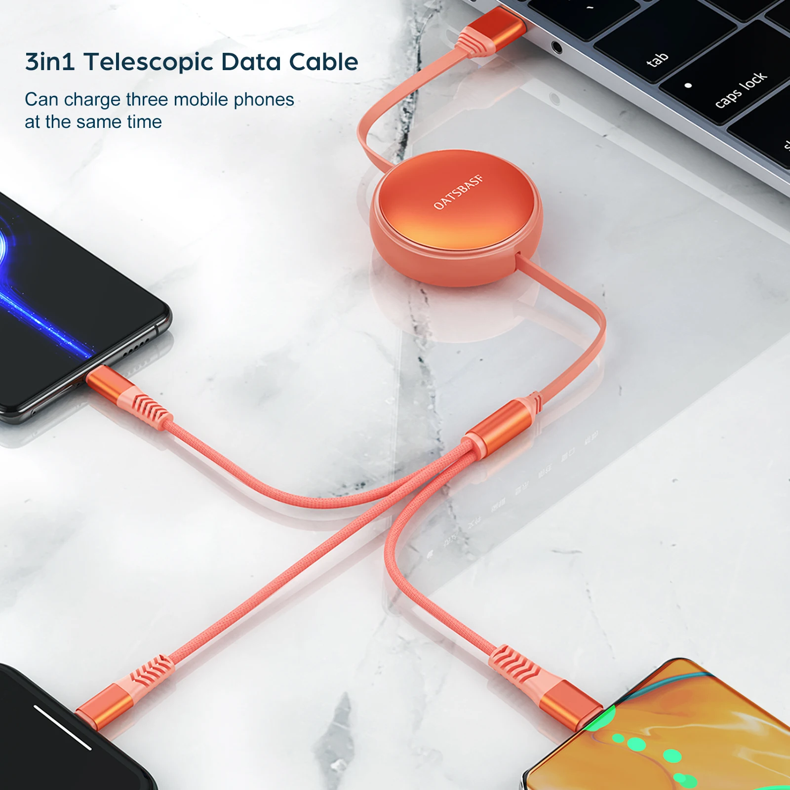 

3 in 1 USB Cable Fast Charging Micro USB Type C Mobile Phone Charger For iPhone 13 12 11 Pro Max 8 Huawei Xiaomi Samsung