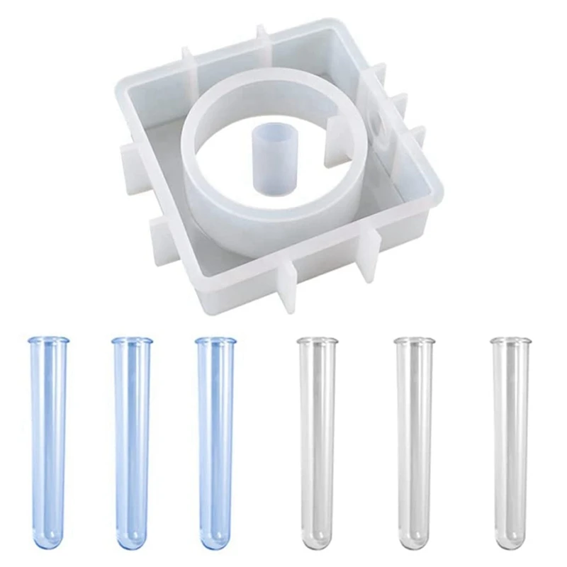 

Форма из смолы для вазы, силиконовые формы для литья, для тест-трубки, цветов, бутонов, для гидропонных растений, домашний декор