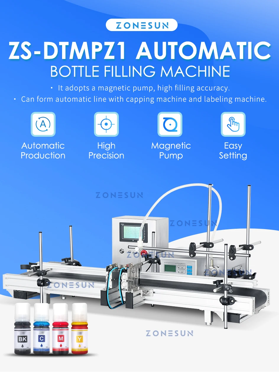 Máquina automática de llenado de líquidos con bomba magnética de boquilla única ZONESUN ZS-DTMPZ1 