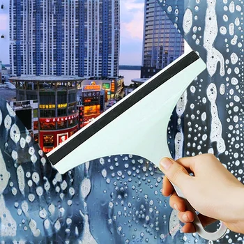 Soft Silicone Glass Scraper Wiper Car Mirror Cleaner Shower Squeegee Window Cleaning Brush Holder Kitchen Bathroom Accessories 1