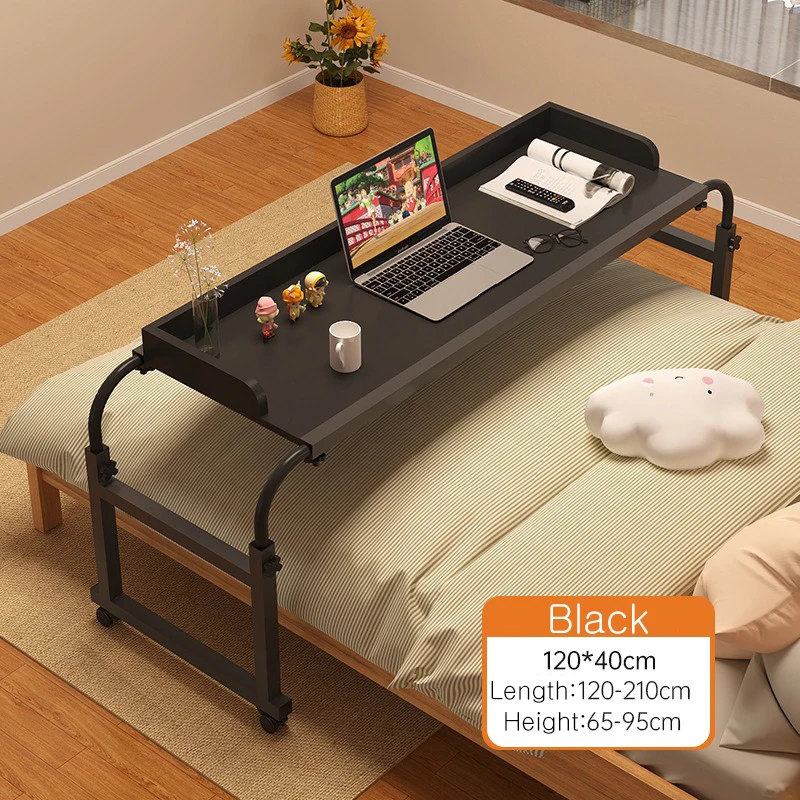 Laptop Bed Table Laptop Computer Adjustable Height and Length Living Room Bedroom Movable Desk Overbed Table