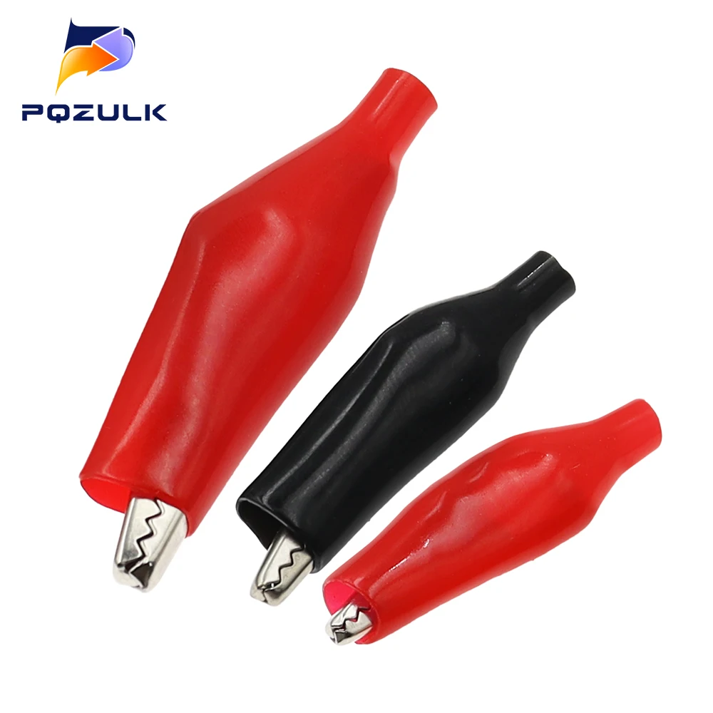 Metal alligator clip electrical clamp 10PCS 28MM 35MM 45MM alligator clips electric test clamp test probes test clip electrical clamp G98 Crocodile Electrical Clamp Testing Probe Meter with Plastic Boot Car Auto Battery