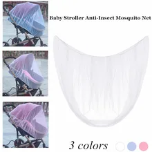 

3 Colors 2 Styles Baby Stroller Infants Protection Washable Insect Shield Mesh Nylon Pram Protector Mosquito Net Buggy Cover