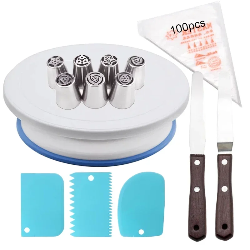 Deluxe Cake Decorating Kit with Piping Tips and Baking Accessories