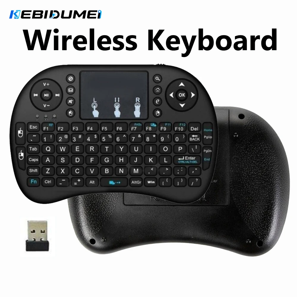 Wireless Air Mouse Keyboard with Touchpad - Compact Remote Control