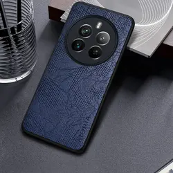 Leather Back Cover - Business Wind Cortex Design for Realme 10 Pro 5G (Dark Blue)