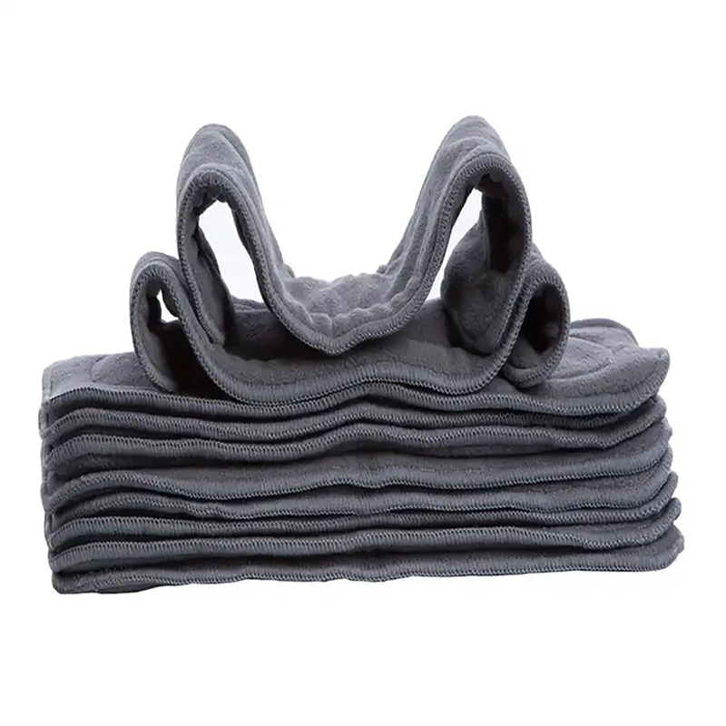 5pcs Ananbaby Hot Selling 5 Layers Natural Material Cloth Diaper Liner Soft Absorption Charcoal Bamboo Inserts