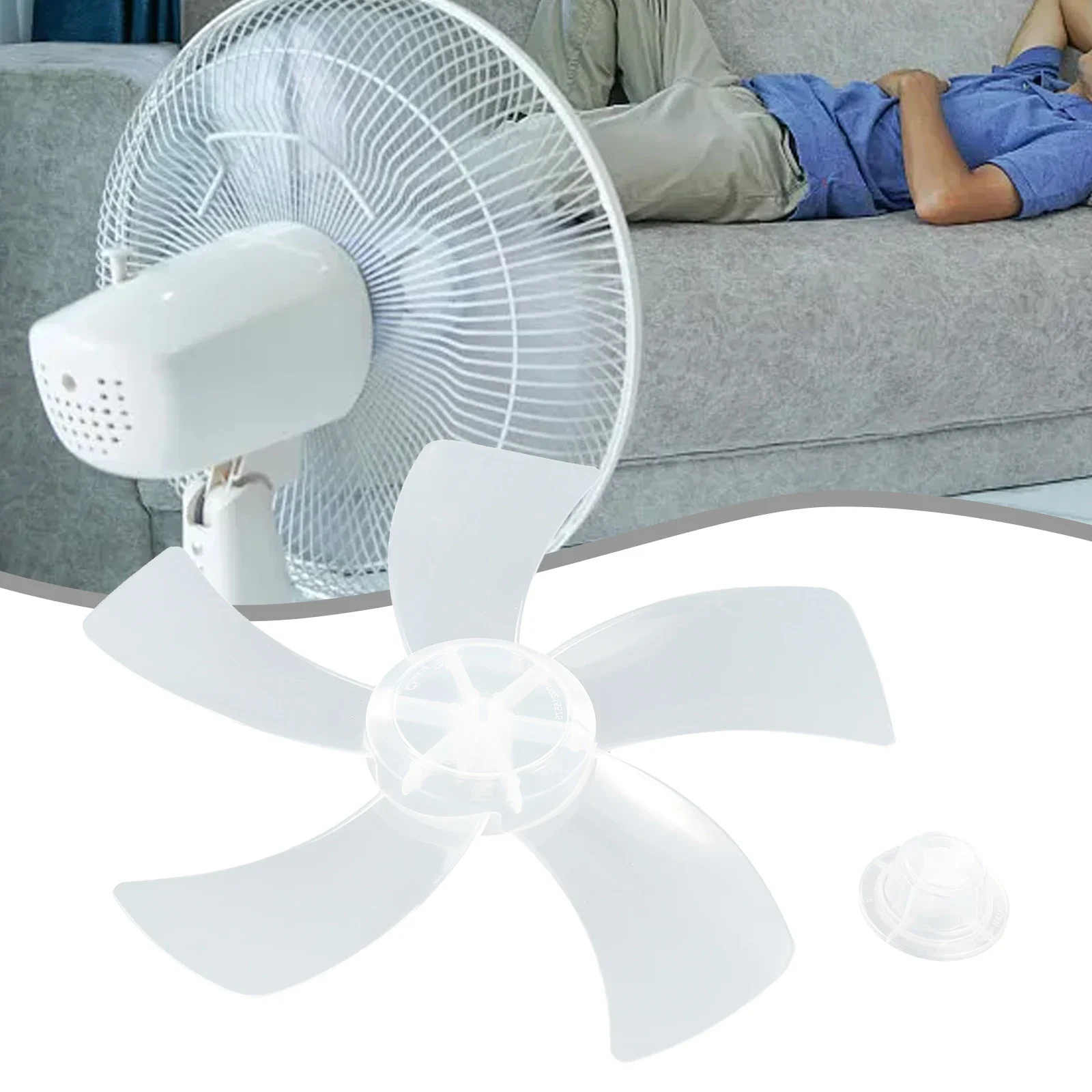 Fan Accessories Fan Blade 12 Inch 5 Leaves Blade For Desk Plastic Replacement Part Temperature Resistance